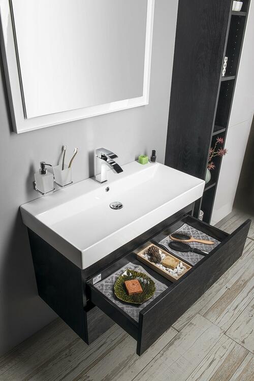 Umyvadlová skříňka 82×50×43,5 cm dub černý – Sapho ODETTA DT085-3030