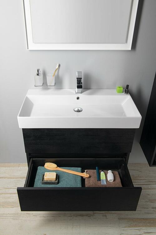 Umyvadlová skříňka 82×50×43,5 cm dub černý – Sapho ODETTA DT085-3030