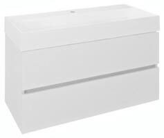 Umyvadlová skříňka 95×50×43,5 cm bílá lesk – Sapho ODETTA DT100-3030 | Více -