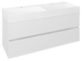 ODETTA umyvadlová skříňka 118x50x43,5cm, bílá lesk | Více - 