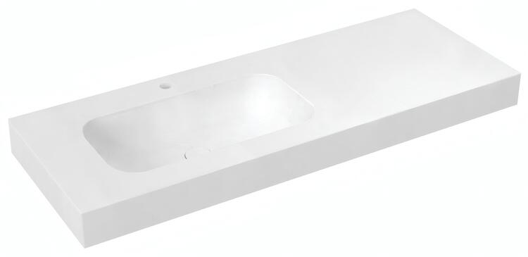 Umyvadlo levé 130×50 cm bílá – Sapho EMICO EM130-B1L-L