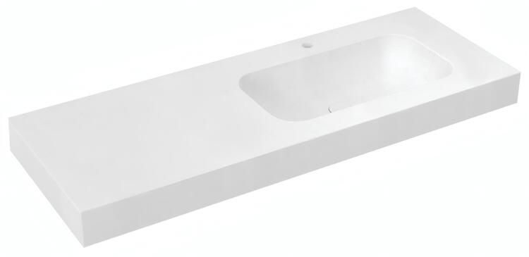 Umyvadlo pravé 130×50 cm bílá – Sapho EMICO EM130-B1R-L