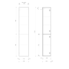 Skříňka s dvířkami 35×172×32 cm L/P dub polar – Sapho Espace ESC230-1010