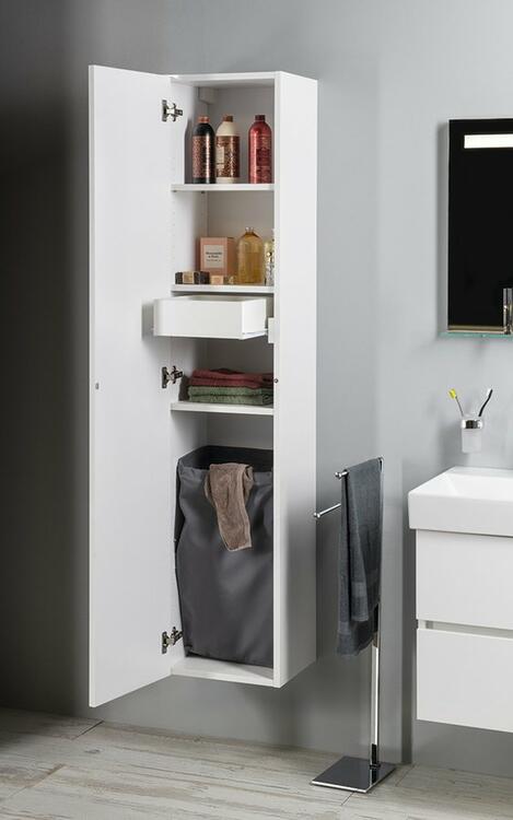 Skříňka s dvířkami 35×172×32 cm L/P bílá mat – Sapho Espace ESC330-3131