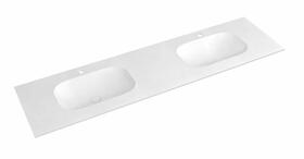 TREOS dvojumyvadlo 171,6x51,3 cm (75+20+75), rockstone, bílá mat | Více -