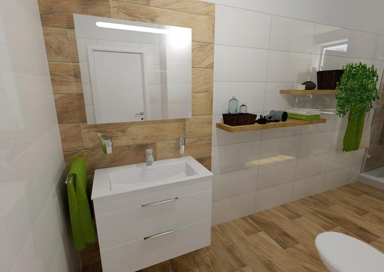 Obklad do koupelny nebo kuchyně jednobarevný White Glossy 30x60 cm 1. jakost