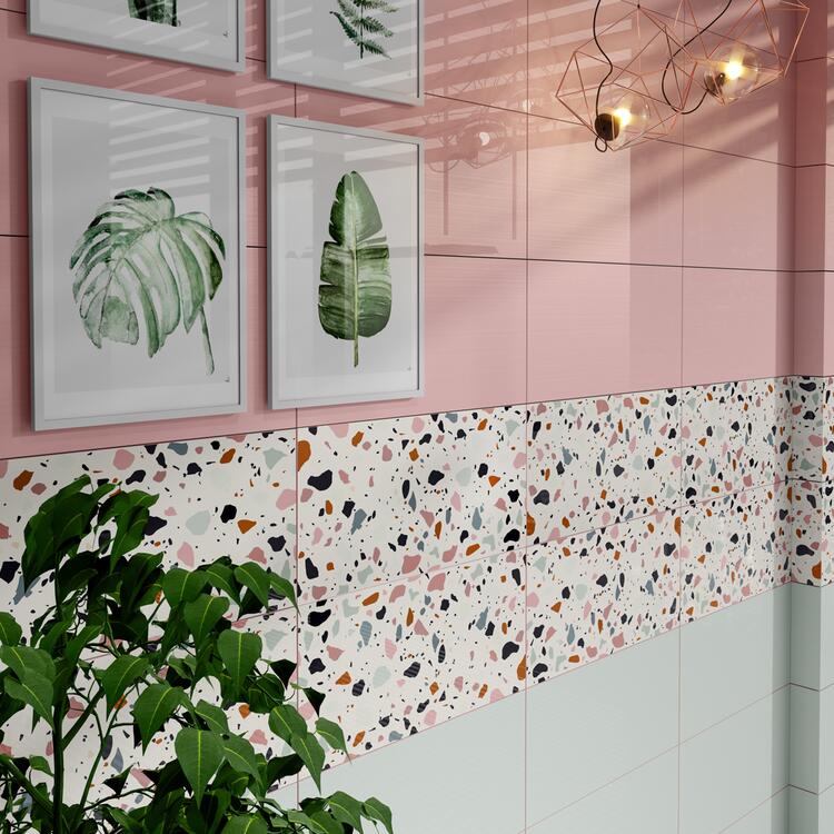 Obklad do koupelny nebo kuchyně barevný Crystal Pink Decofon 30x60 cm 1. jakost