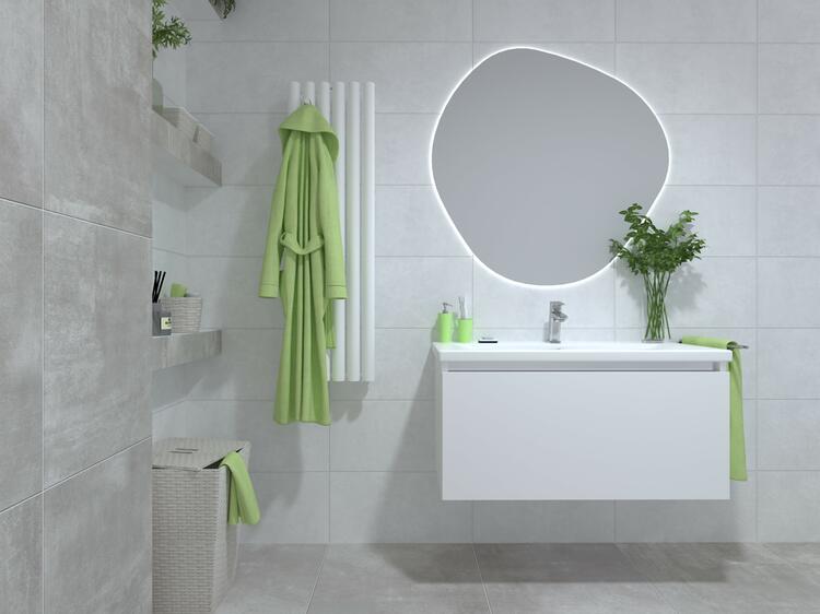 Obklad do koupelny nebo kuchyně v imitaci betonu Inca White 30x60 cm nerektifikovaný 1. jakost