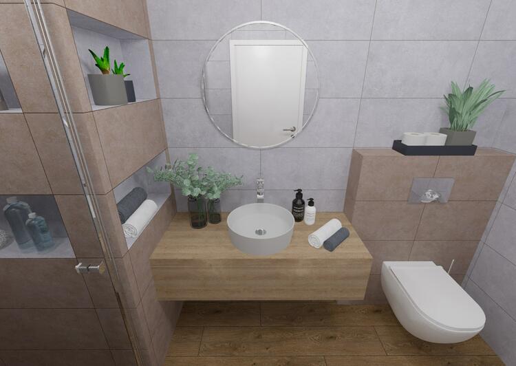Obklad do koupelny nebo kuchyně v imitac betonu Inca Mink 30x60 cm 1. jakost
