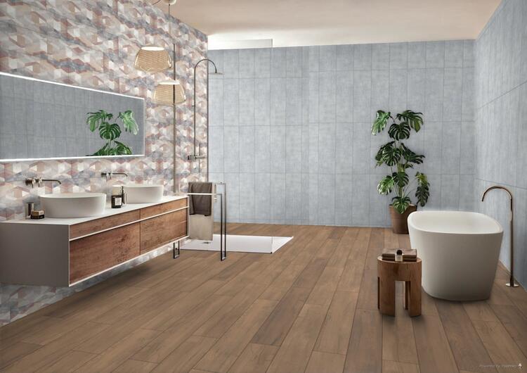 Obklad do koupelny nebo kuchyně v imitaci betonu Terra Mix Decofon 30x90 cm 1. jakost