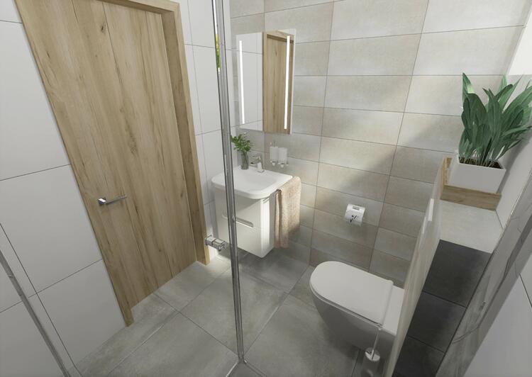 Obklad do koupelny nebo kuchyně v imitaci betonu Social Beige 20x50 cm 1. jakost