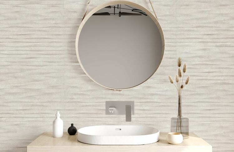 Obklad do koupelny nebo kuchyně v imitaci mramoru Wavy Grey Decofon 30x60 cm 1. jakost