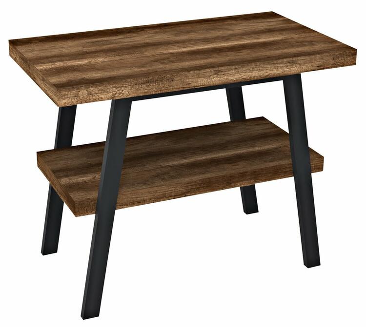 TWIGA umyvadlový stolek 80x72x50 cm, černá mat/dub tmavý