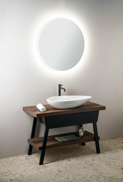 Umyvadlový stolek 110×72×50 cm černá mat dub tmavý – Sapho TWIGA VC453-110-11