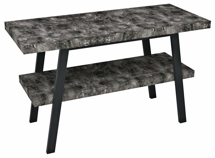 TWIGA umyvadlový stolek 120x72x50 cm, černá mat/štípaný kámen