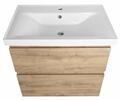 Koupelnová umyvadlová skříňka dub - Aqualine AKIRA AI370