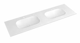 TREOS dvojumyvadlo 151,6x51,3 cm (75+75), rockstone, bílá mat | Více -