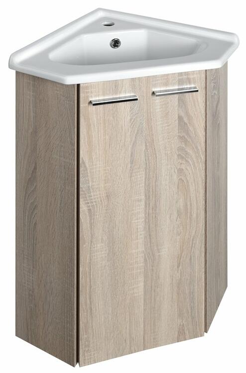 Umyvadlová skříňka 39×74×39 cm dub platin – Aqualine ZOJA 50344