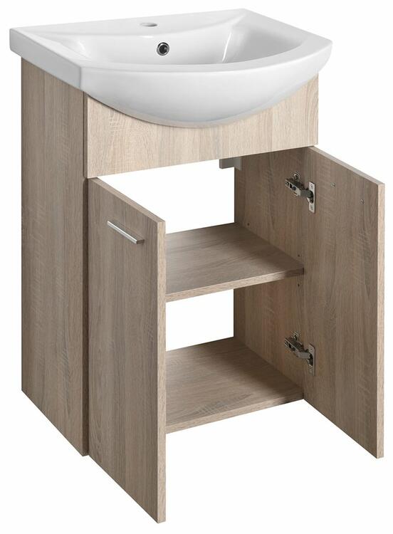 Umyvadlová skříňka 50,5×74×30 cm dub platin – Aqualine ZOJA 51057