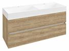 Dvojumyvadlová skříňka 118×50×43,5 cm dub Alabama – Sapho ODETTA DT120-2222