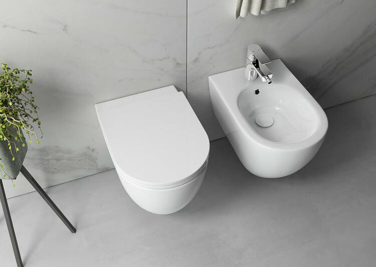 INFINITY bidet závěsný, 36,5x53cm, bílá