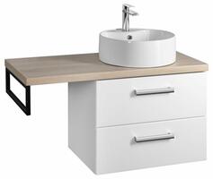 VEGA sestava koupelnového nábytku, š. 97,5 cm, bílá/dub platin | Více - 