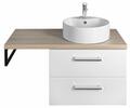 VEGA sestava koupelnového nábytku, š. 97,5 cm, bílá/dub platin