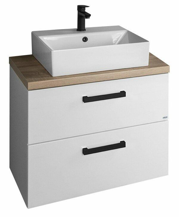 Koupelnová sestava nábytku bílá/dub - Aqualine VEGA VG073-01