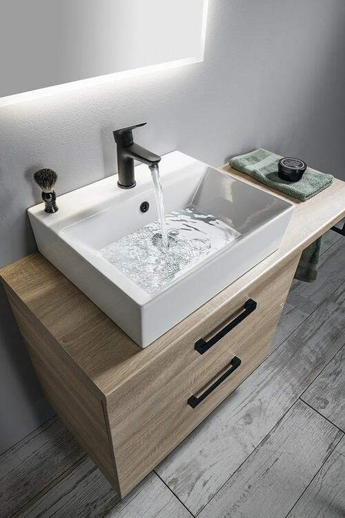VEGA sestava koupelnového nábytku, š. 104 cm, dub platin