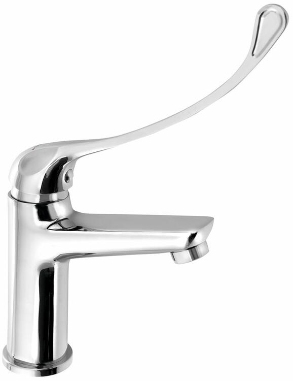 Stojánková umyvadlová baterie, lékařská páka, chrom – Bruckner Schmitz 863.004.1