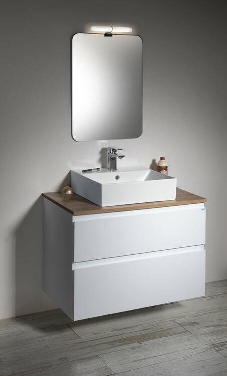 ALTAIR sestava koupelnového nábytku, š. 67,6 cm, bílá/dub emporio