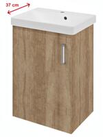 Umyvadlová skříňka 50,9×70×35 cm dub Alabama – Sapho THEIA TH057-2222 | Více - 