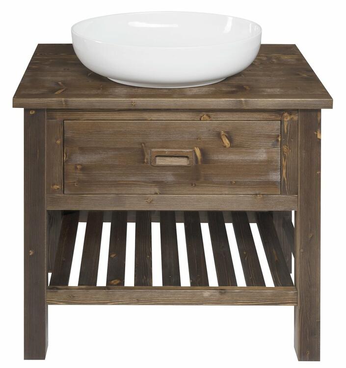 Umyvadlová skříňka 80×73×50 cm mořený smrk – Sapho BRAND BA083S