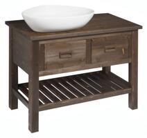 Umyvadlová skříňka 100×73×50 cm mořený smrk – Sapho BRAND BA101S | Více -