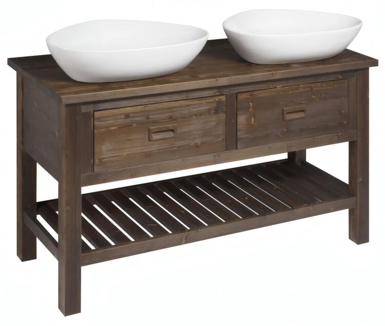 Umyvadlová skříňka 130×73×50 cm mořený smrk - Sapho BRAND BA131S
