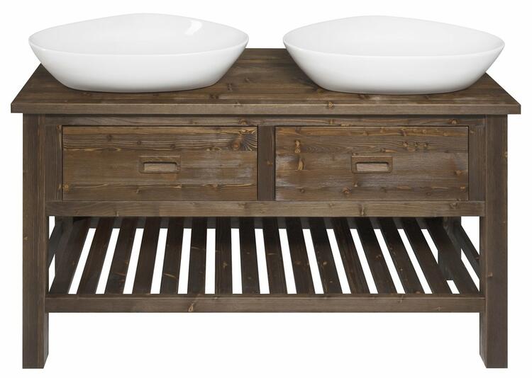 Umyvadlová skříňka 130×73×50 cm mořený smrk - Sapho BRAND BA131S