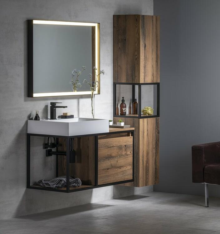 Skříňka s dvířkami 35×171×32 cm L/P dub Collingwood – Sapho Skara CG010-1919