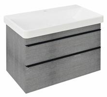 SITIA umyvadlová skříňka 75,6x50x44,2cm, 2xzásuvka, dub stříbrný | Více - 