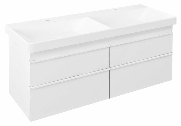 Dvojumyvadlová skříňka 116×50×44,2 cm bílá mat – Sapho Sitia SI120-3131