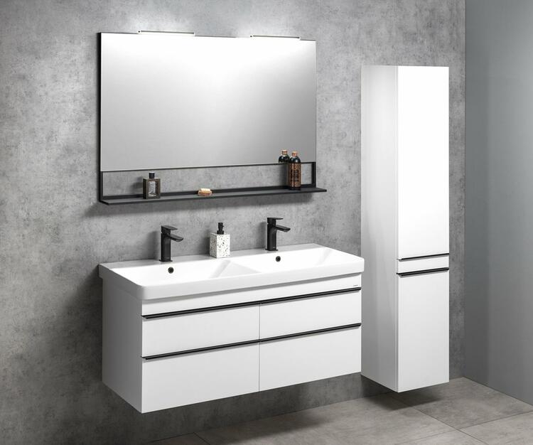 Dvojumyvadlová skříňka 116×50×44,2 cm bílá mat – Sapho Sitia SI120-3131