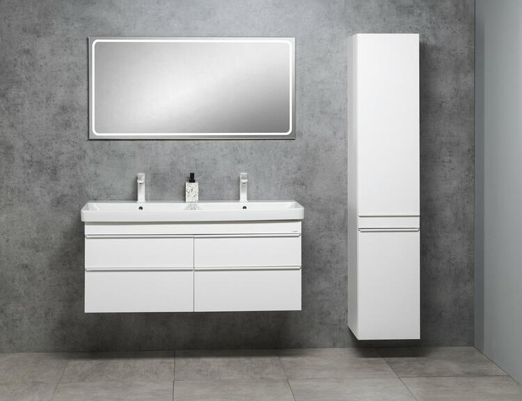 Dvojumyvadlová skříňka 116×50×44,2 cm bílá mat – Sapho Sitia SI120-3131