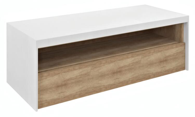 Umyvadlová skříňka 120×44×50 cm bílá mat/dub Alabama – Sapho VIERA VA120-2222