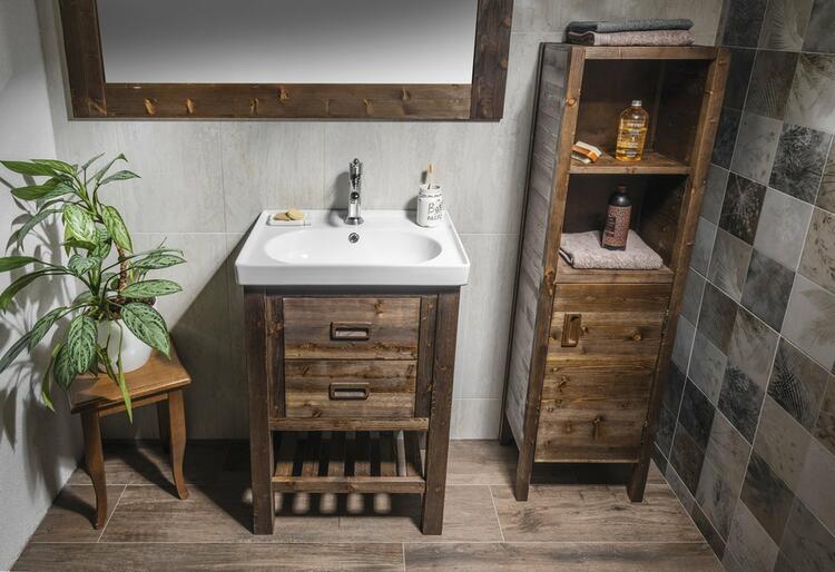 Umyvadlová skříňka 56×83×43 cm mořený smrk - Sapho BRAND BA068S