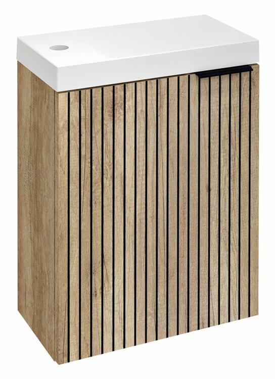 Umyvadlová skříňka 39,4×50×22 cm dub alabama strip – Sapho Latus X LT110-2322