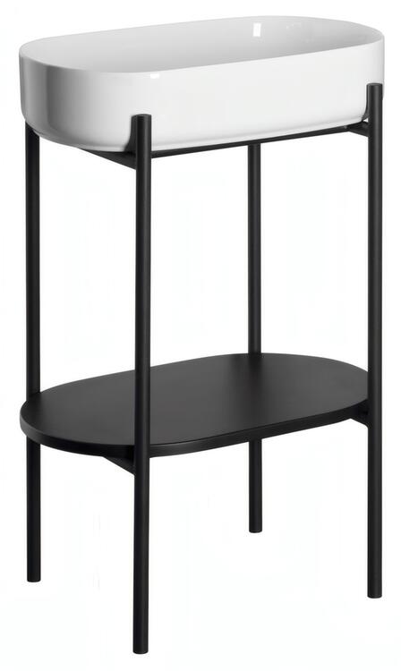 Podstavec s umyvadlem 55×86×36 cm černá – Sapho PUNO SKA570-2-01