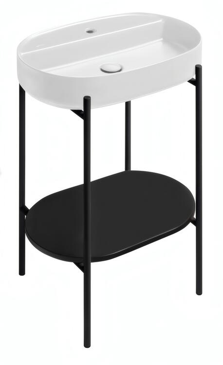 Podstavec s umyvadlem 60×86×39,6 cm černá – Sapho PUNO SKA590-2-01