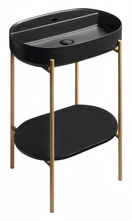 Podstavec s umyvadlem 60×86×39,6 cm zlatá mat – Sapho PUNO SKA590-5-01