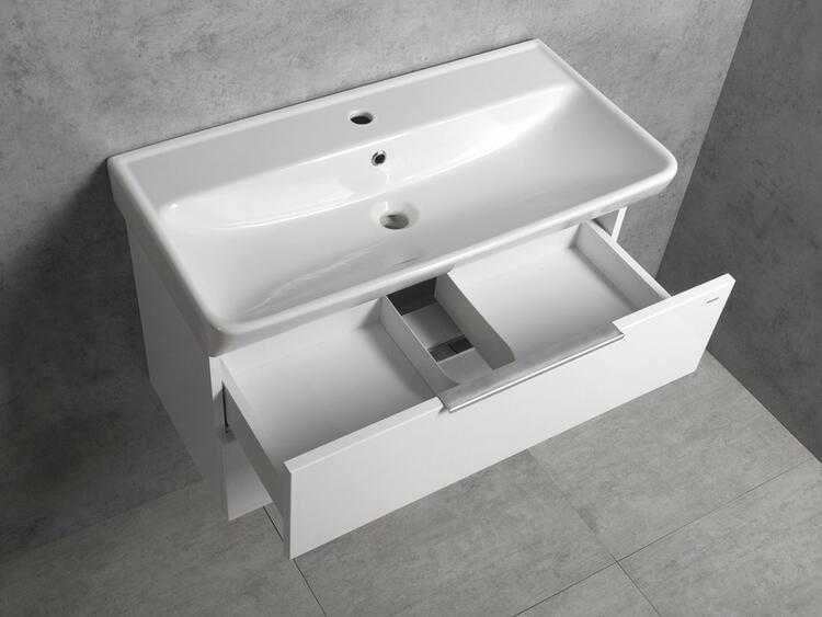 Skříňka s keramickým umyvadlem bílá - Bruckner NERON 501.115.0