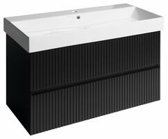 FILENA umyvadlová skříňka 95x51,5x43cm, černá mat strip | Více - 