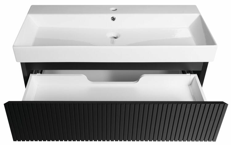 Umyvadlová skříňka 95×51,5×43 cm černá mat strip – Sapho FILENA FID1210BS